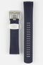 Crafter Blue CB08 Navy Blue Rubber Watch Strap with brushed stainless steel buckle and embossed keeper