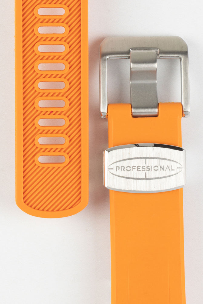CRAFTER BLUE CB08 Rubber Watch Strap for Seiko "New" Turtle Series – ORANGE