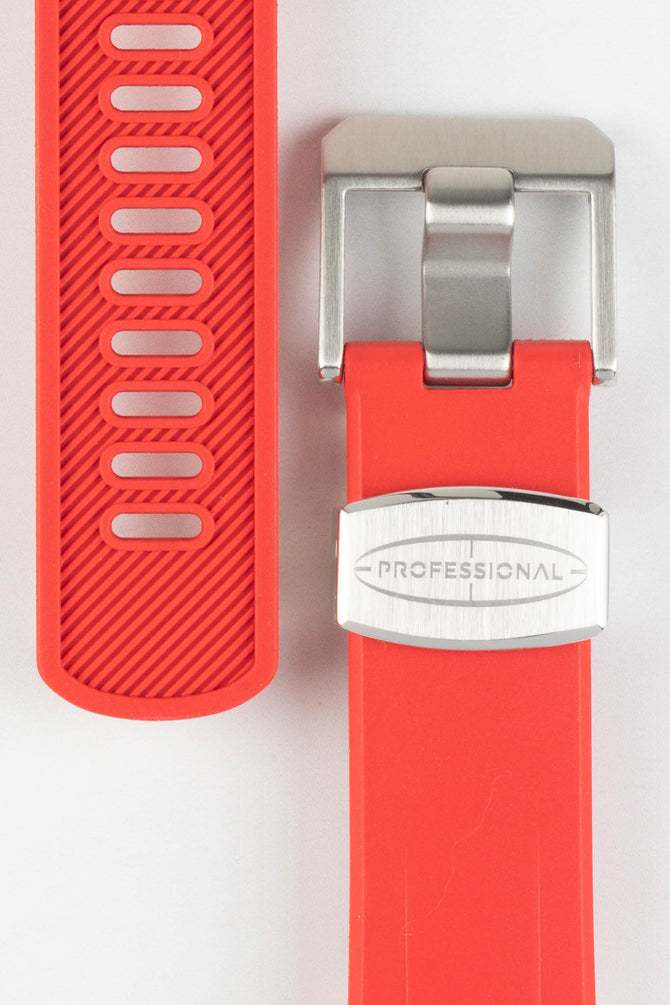 CRAFTER BLUE CB08 Rubber Watch Strap for Seiko "New" Turtle Series – RED