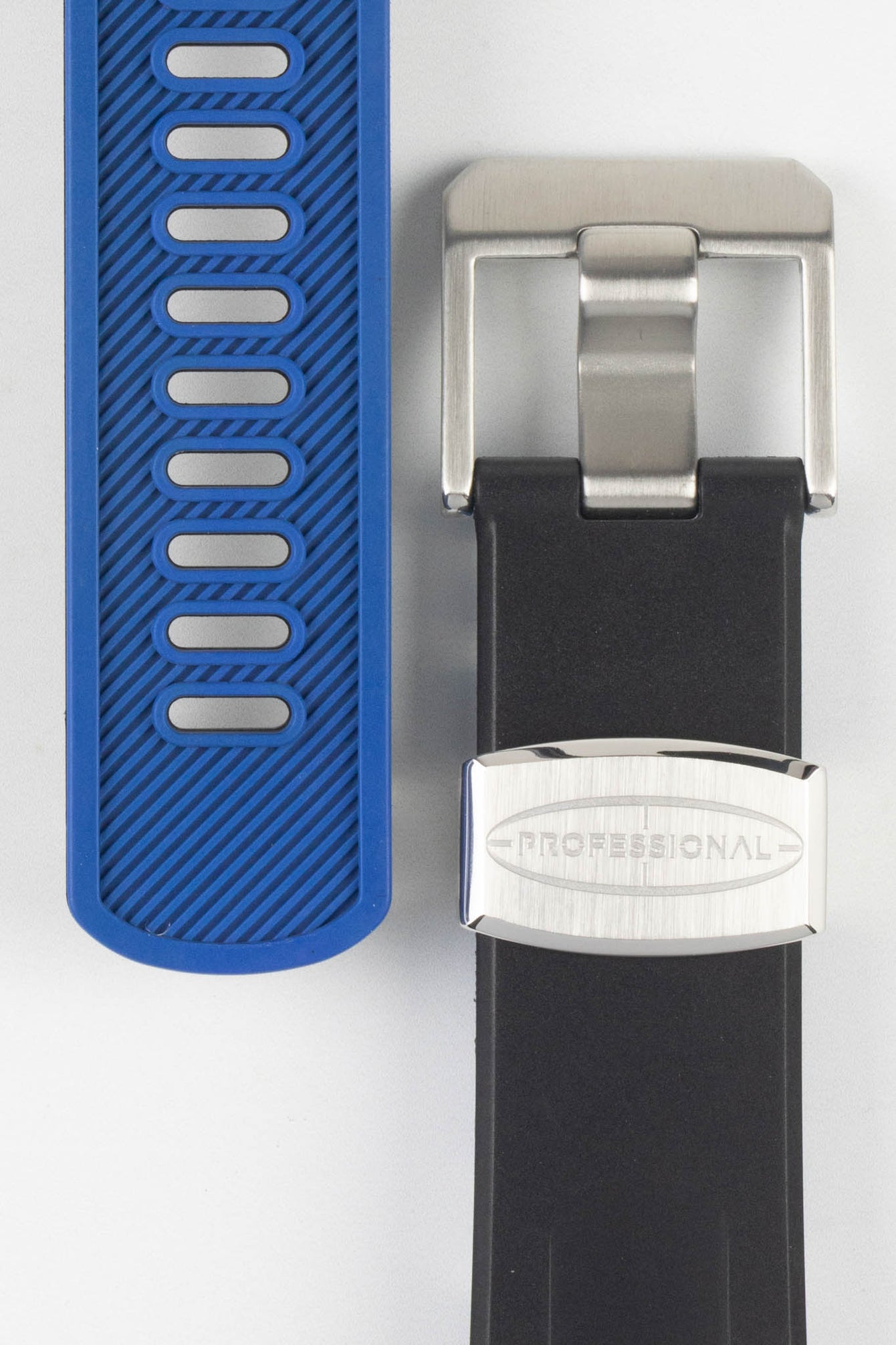 CRAFTER BLUE CB09 Rubber Watch Strap for Seiko "New" Samurai Series – BLACK & BLUE