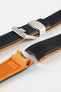 CRAFTER BLUE CB09 Rubber Watch Strap for Seiko "New" Samurai Series – BLACK & ORANGE