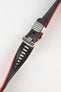 CRAFTER BLUE CB09 Rubber Watch Strap for Seiko "New" Samurai Series – BLACK & RED