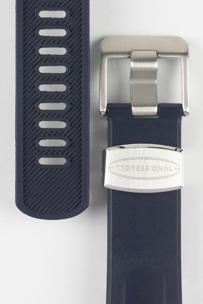 Navy Rubber Watch Strap (buckle)