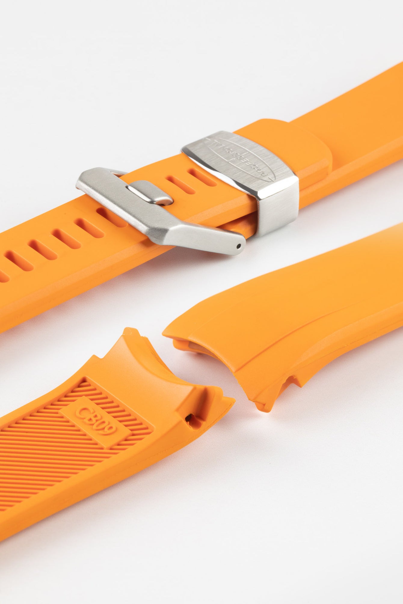 CRAFTER BLUE CB09 Rubber Watch Strap for Seiko "New" Samurai Series – ORANGE
