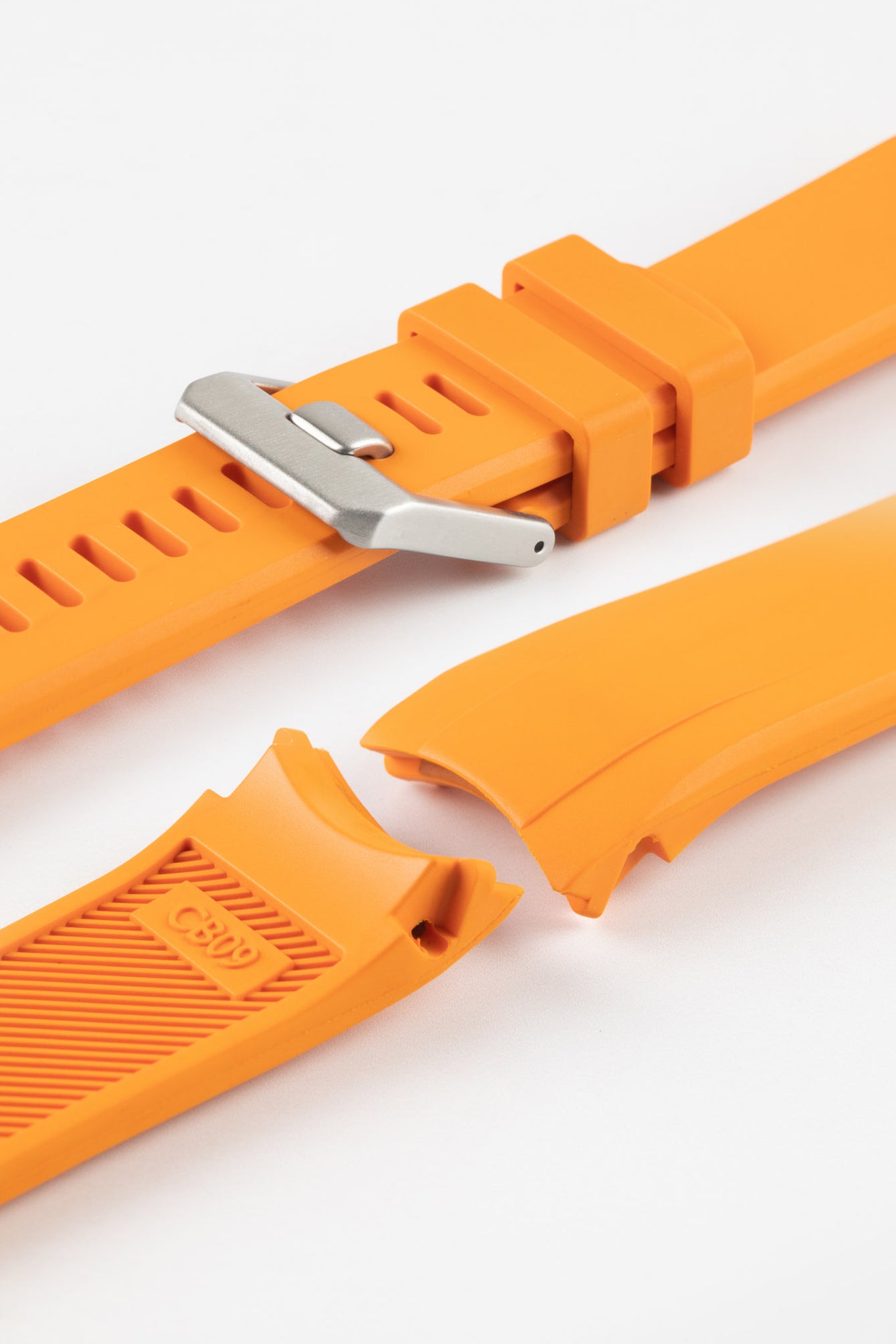 CRAFTER BLUE CB09 Rubber Watch Strap for Seiko "New" Samurai Series – ORANGE