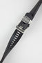CRAFTER BLUE CB10 Rubber Watch Strap for Seiko SKX Series – BLACK with Rubber & Steel Keepers