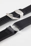 CRAFTER BLUE CB10 Rubber Watch Strap for Seiko 5 Sports Series – BLACK with Rubber & Steel Keepers