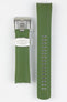 Crafter Blue CB10 Rubber watch strap for seiko 5 sports series with brushed stainless steel buckle and embossed keeper in Green