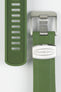 CRAFTER BLUE CB10 Rubber Watch Strap for Seiko 5 Sports Series – GREEN with Rubber & Steel Keepers