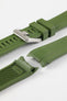 CRAFTER BLUE CB10 Rubber Watch Strap for Seiko SKX Series – GREEN with Rubber & Steel Keepers
