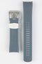 Crafter Blue CB10 Rubber watch strap for seiko 5 sports series with brushed stainless steel buckle and embossed keeper in grey