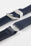 Navy blue rubber watch strap (buckle)