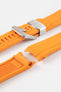 CRAFTER BLUE CB10 Rubber Watch Strap for Seiko SKX Series – ORANGE with Rubber & Steel Keepers