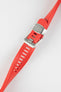 CRAFTER BLUE CB10 Rubber Watch Strap for Seiko 5 Sports Series – RED with Rubber & Steel Keepers
