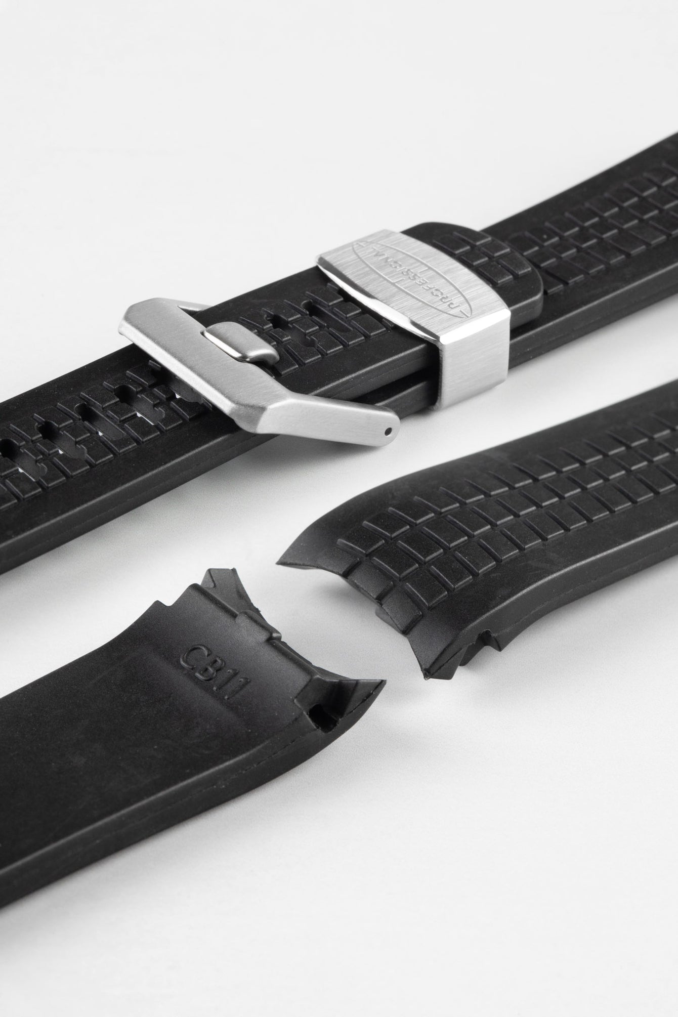 black rubber watch strap 
