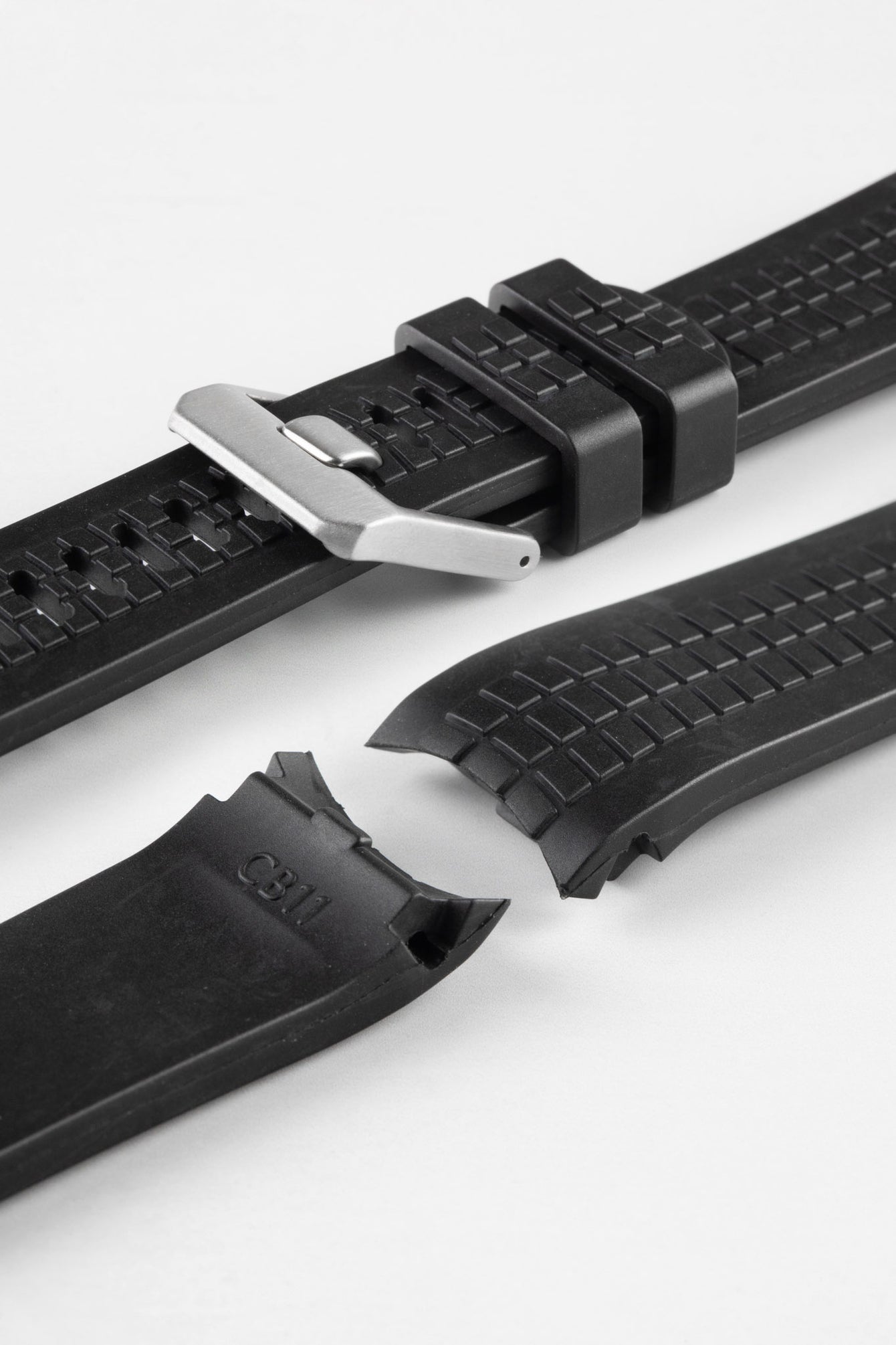 black rubber watch strap 