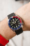 SEIKO Prospex Automatic Men's 45mm PADI Diver Watch SRPA21K1 fitted with Crater Blue CB11 in black on wrist