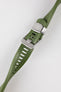 green rubber watch strap 