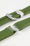green rubber watch strap 