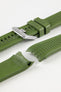 green rubber watch strap 