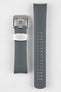 Top and under sde of Crafter Blue CB11 Aquanut Rubber Watch Strap for Seiko 5 Sports Series in grey