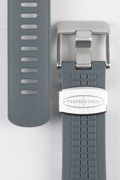 grey rubber watch strap 