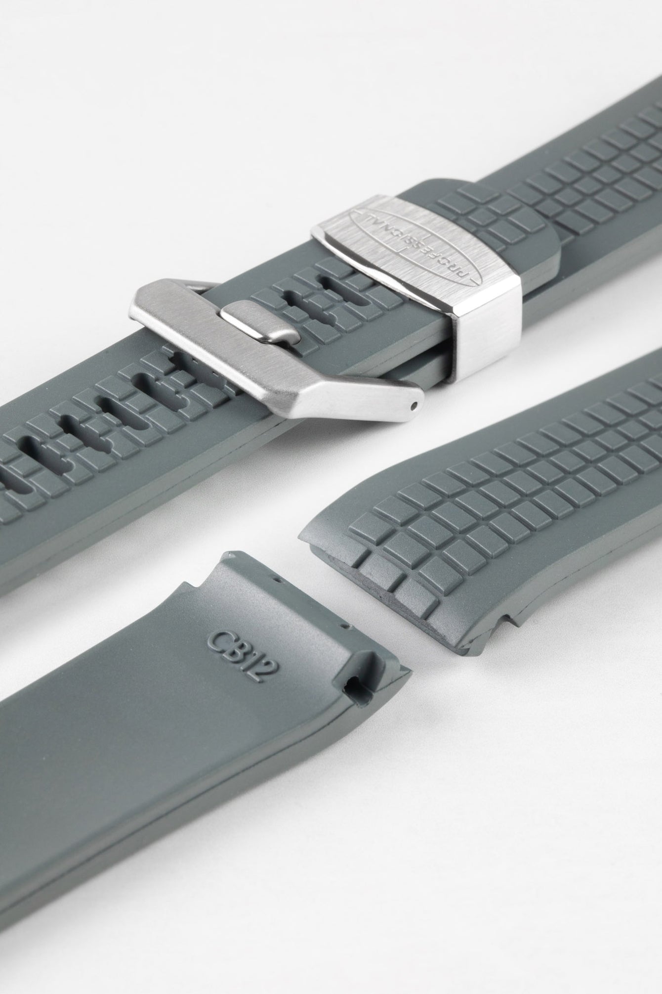 grey rubber watch strap 
