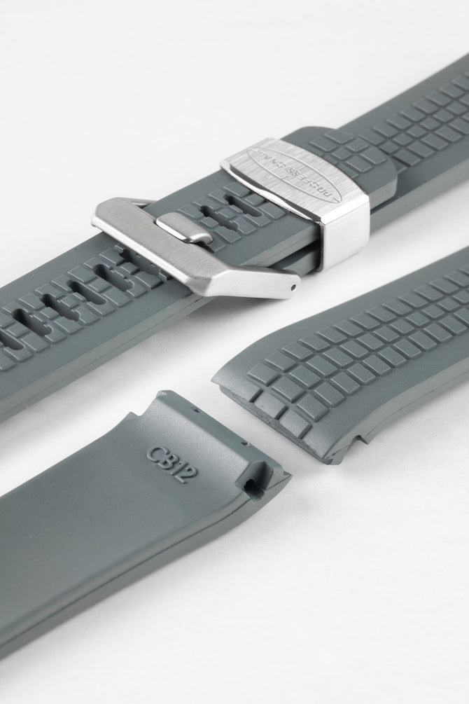 grey rubber watch strap 