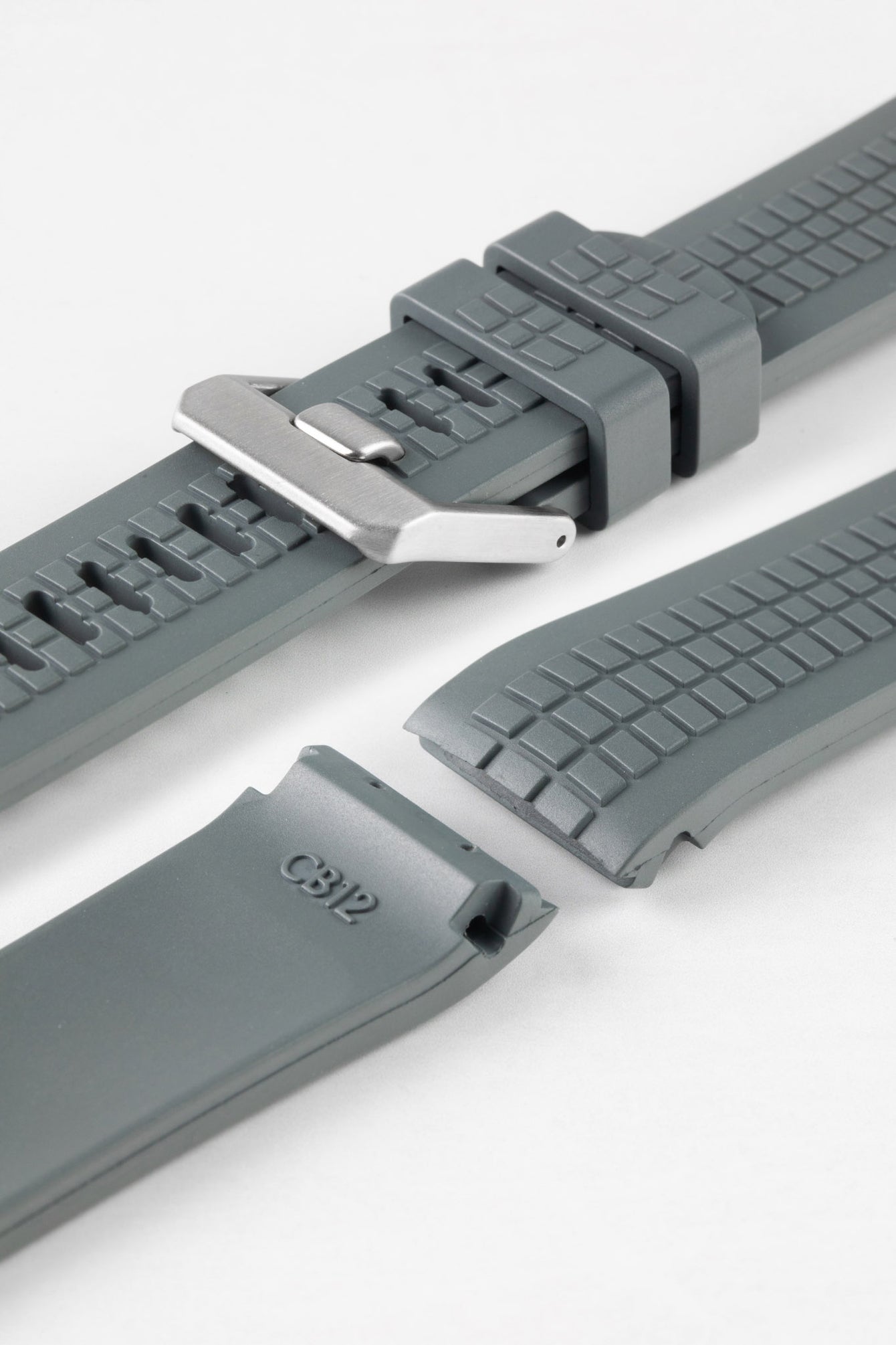 grey rubber watch strap 