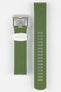CRAFTER BLUE CB13 Rubber Watch Strap for Seiko MM200 Series – GREEN with Rubber Keepers