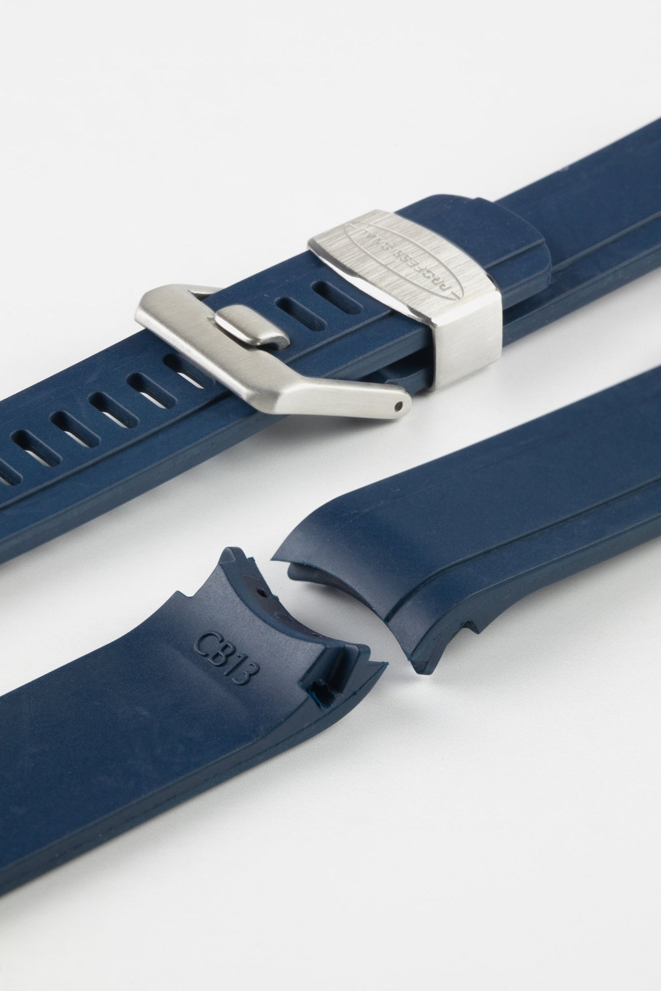 CRAFTER BLUE CB13 Rubber Watch Strap for Seiko Mini Turtle Series – NAVY with Rubber Keepers