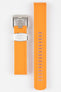 CRAFTER BLUE CB13 Rubber Watch Strap for Seiko MM200 Series – ORANGE with Rubber Keepers