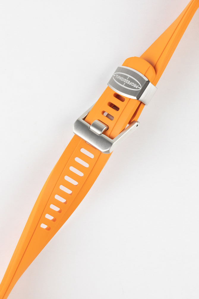CRAFTER BLUE CB13 Rubber Watch Strap for Seiko Mini Turtle Series – ORANGE with Rubber Keepers