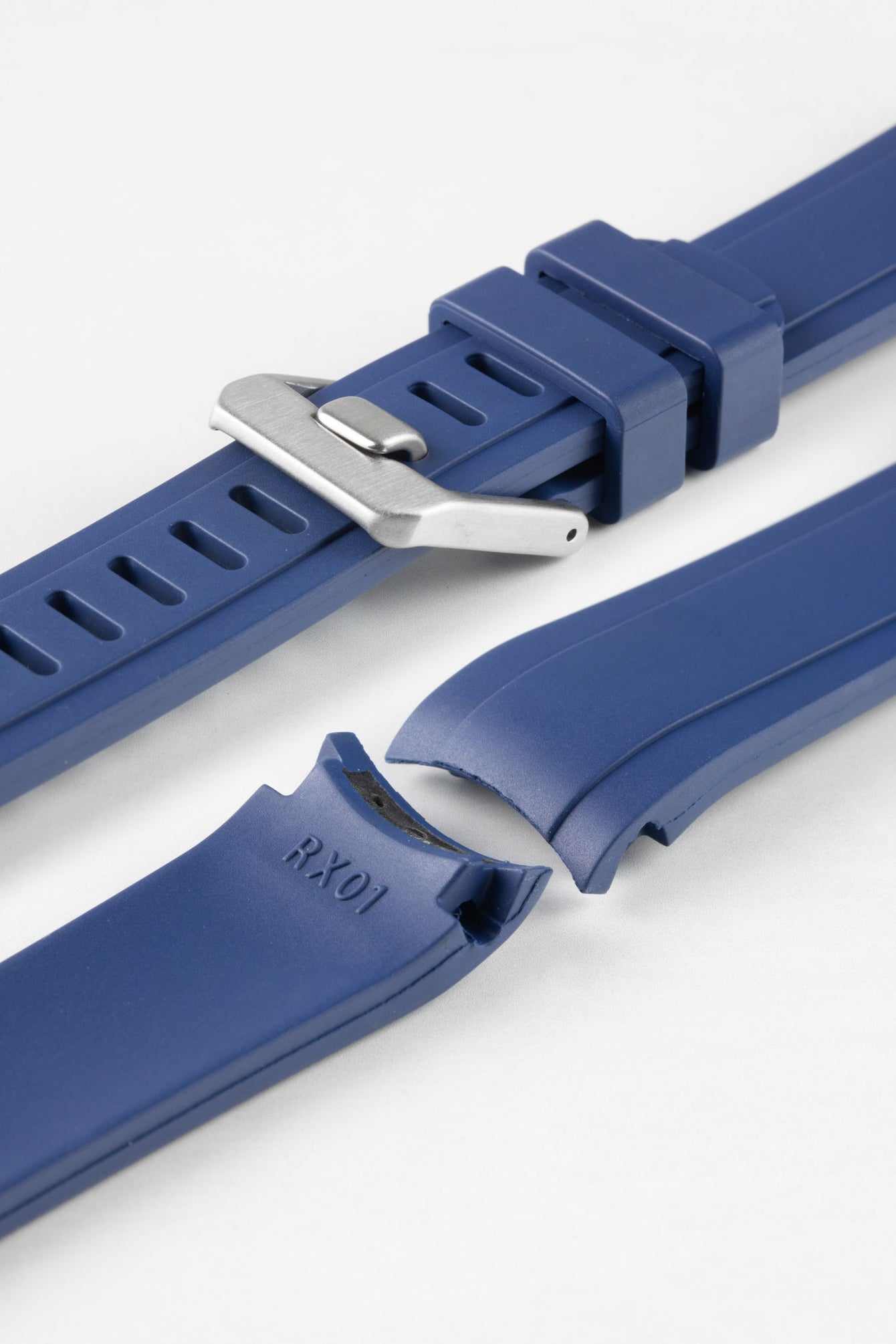 blue rolex rubber strap 
