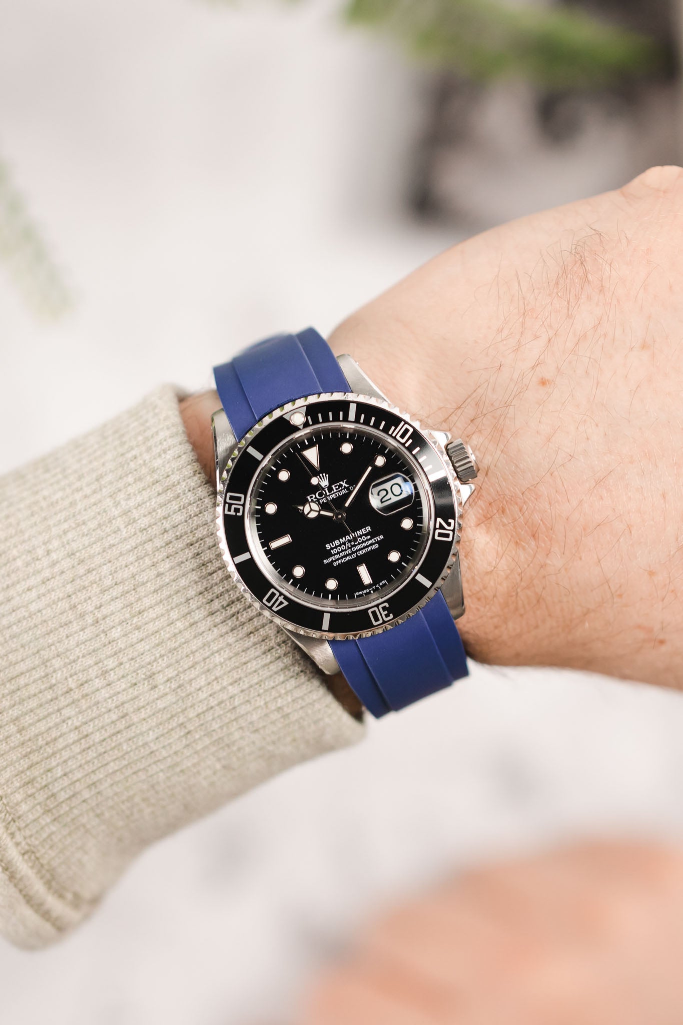 Rolex submariner on sale dark blue