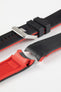 CRAFTER BLUE TD01 Rubber Watch Strap for Tudor Black Bay Series – BLACK & RED
