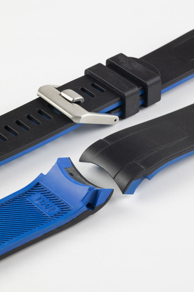 CRAFTER BLUE TD01 Rubber Watch Strap for Tudor Black Bay Series – BLACK & BLUE