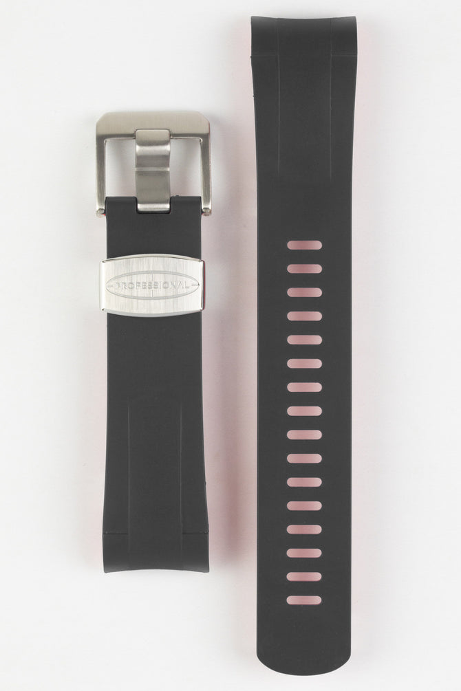 CRAFTER BLUE TD02 Rubber Watch Strap for Tudor Pelagos Series – BLACK & RED