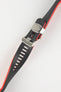 CRAFTER BLUE TD02 Rubber Watch Strap for Tudor Pelagos Series – BLACK & RED