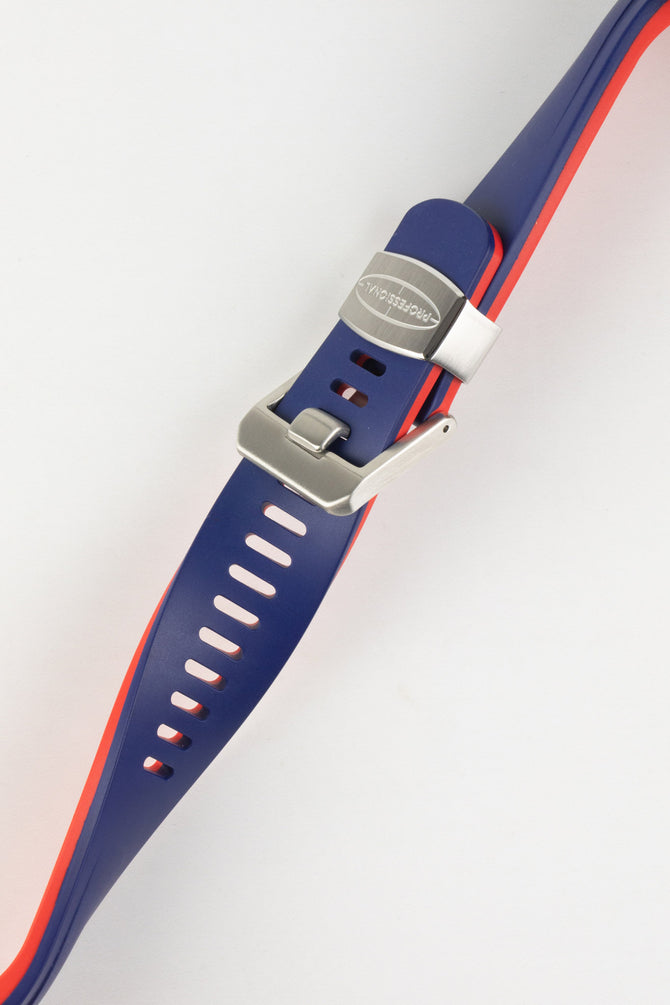 CRAFTER BLUE TD02 Rubber Watch Strap for Tudor Pelagos Series – BLUE & RED