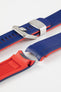 CRAFTER BLUE TD02 Rubber Watch Strap for Tudor Pelagos Series – BLUE & RED