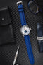 TAG HEUER Carrera Heritage WV5111.FC6350 Calibre 6 Automatic Watch 39mm – Silver & Blue Dial fitted with Di Modell Traveller strap in blue