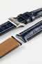Di-Modell BALI CHRONO Alligator-Embossed Padded Watch Strap in BLUE