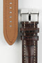 Di-Modell BALI CHRONO Alligator-Embossed Padded Watch Strap in BROWN