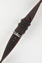 black watch strap with red stitching 