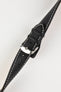 Di-Modell DENVER Calf Leather Watch Strap in BLACK / WHITE