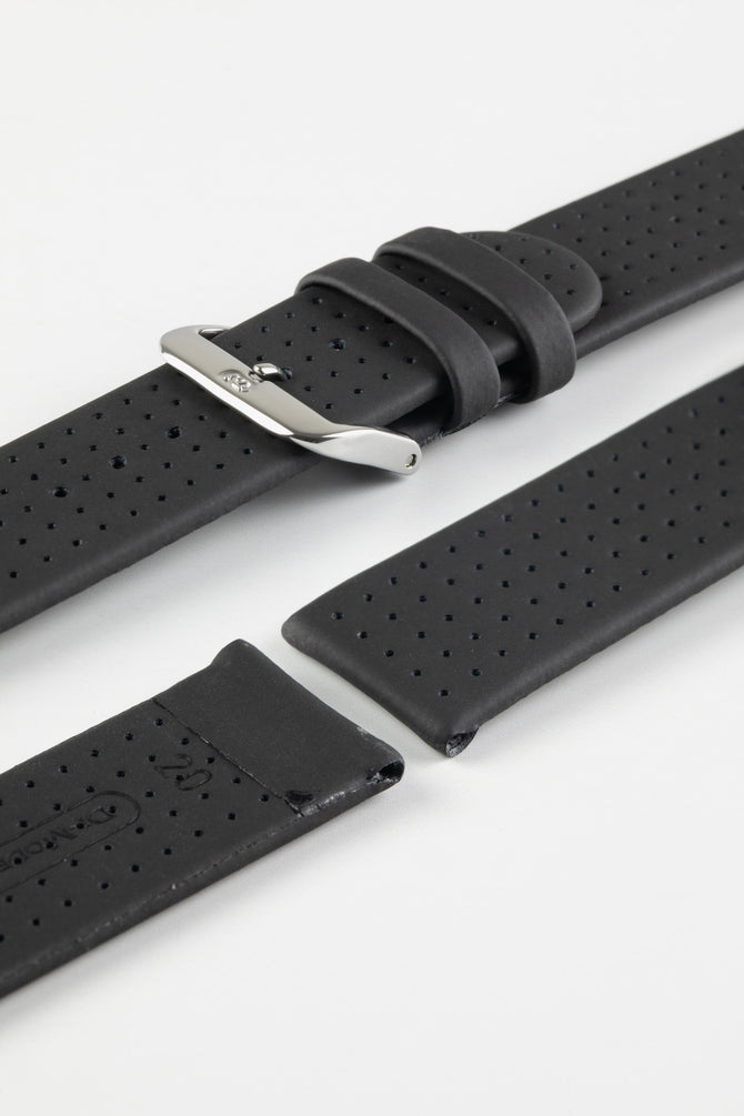 Di-Modell DESIGN Waterproof Sport Leather Watch Strap in BLACK