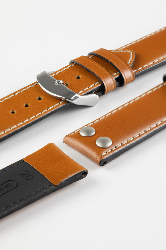 Di-Modell IKARUS Pilot Sport Watch Strap in GOLD BROWN