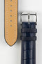 Di-Modell IMPERATOR Waterproof Alligator-Embossed Calfskin Watch Strap in NAVY BLUE