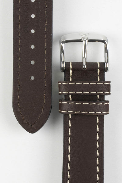 Di-Modell JUMBO Calf Leather Watch Strap in BROWN